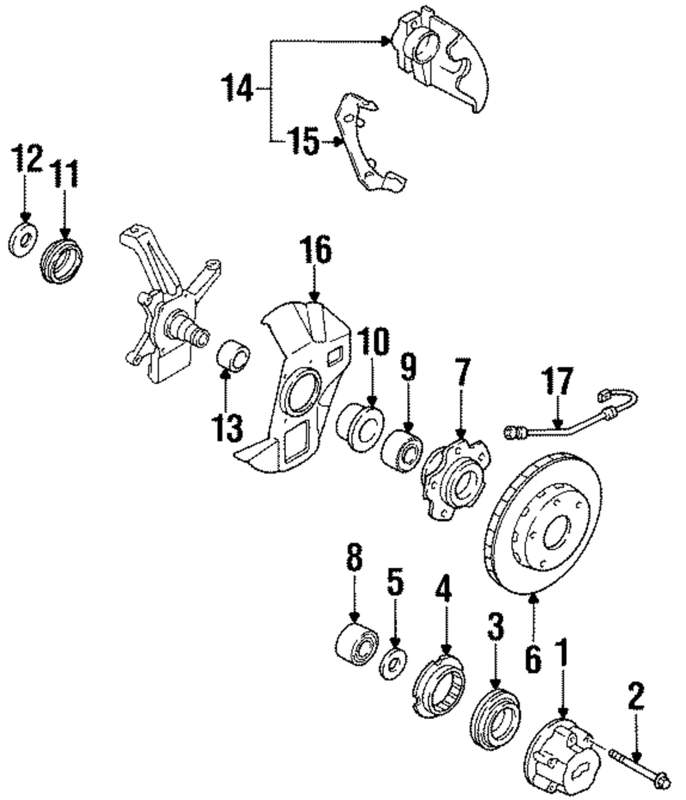 Caliper Support - Kia (0K011-33281)
