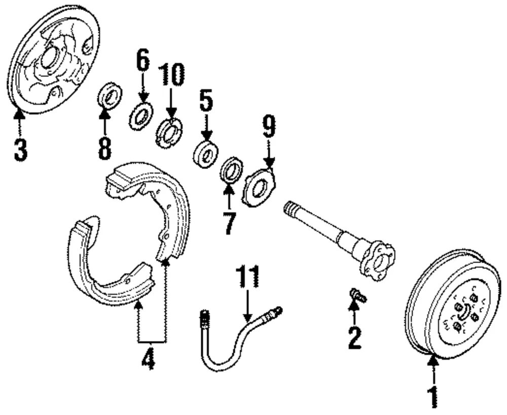 Brake Shoes - Kia (0K045-2638Z)