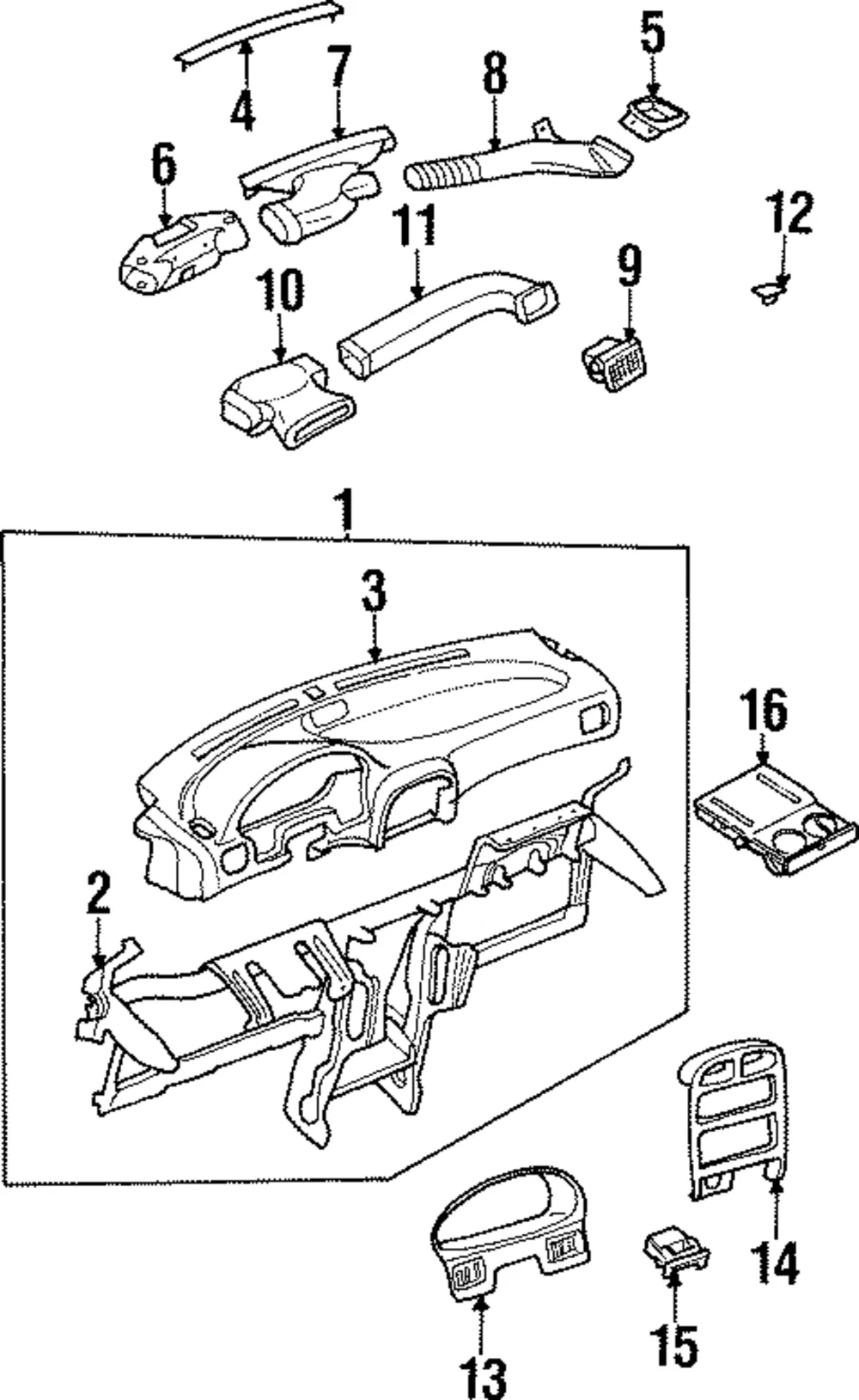 Crash Pad - Kia (0K01D-60350E70)
