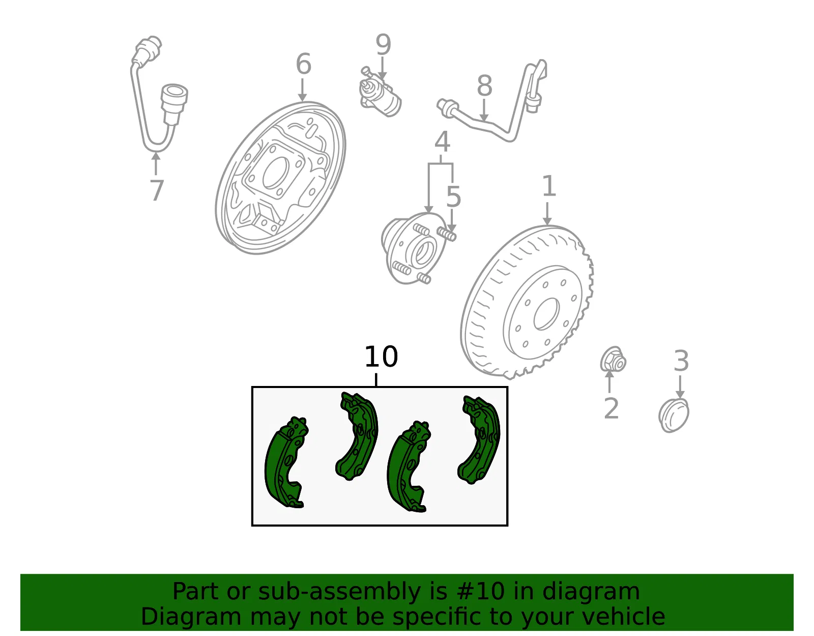 Brake Shoes - Kia (0K2N1-2638Z) - view 2