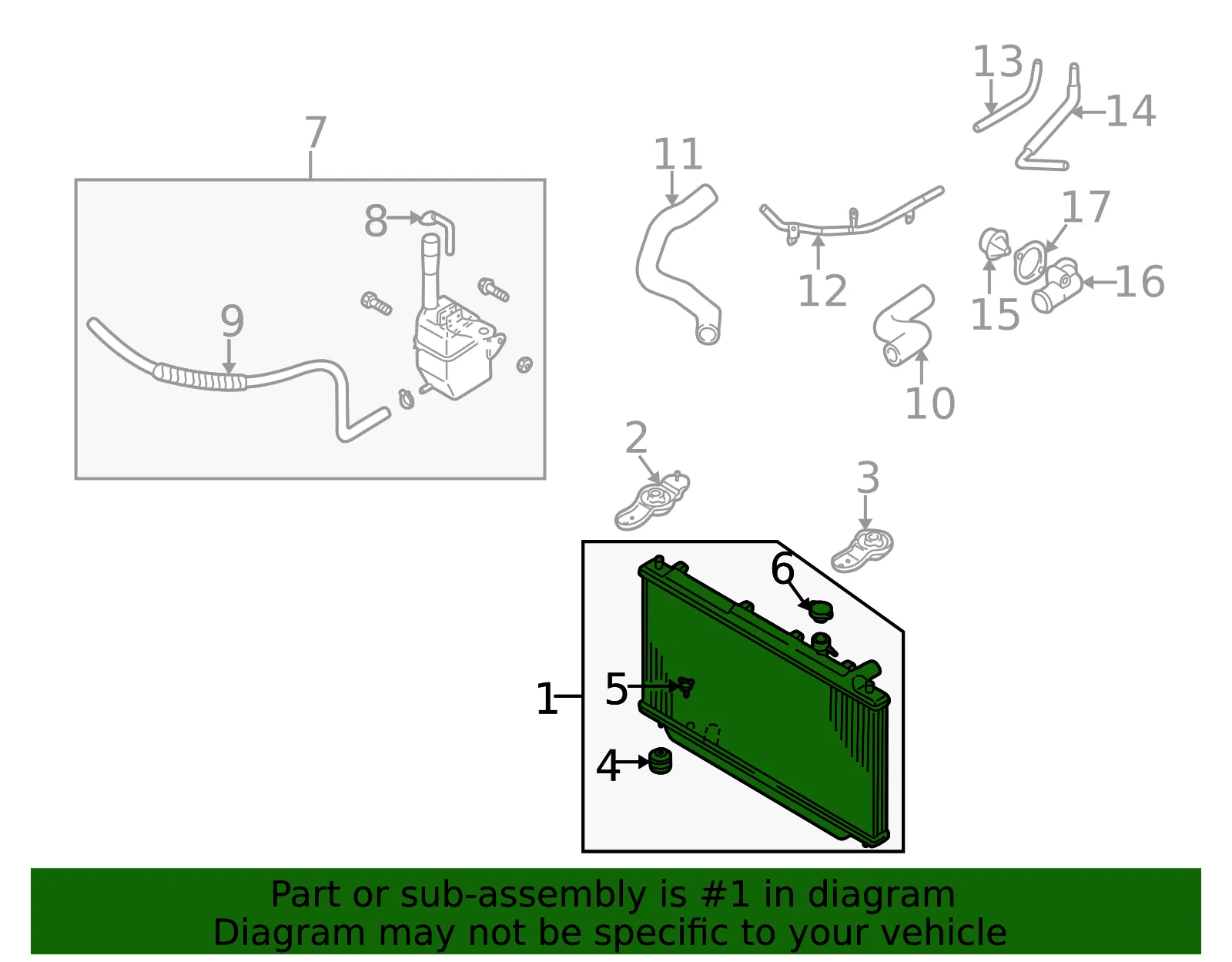 Radiator Assembly - Kia (0K2A6-15200J) - view 2