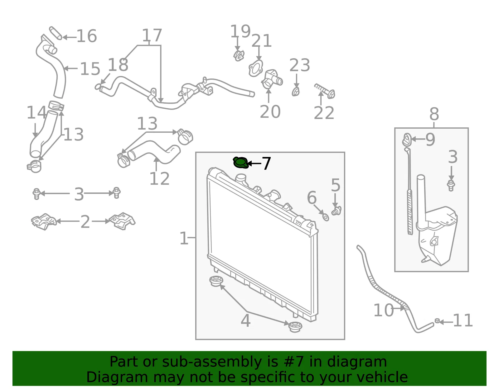 Radiator Cap - Kia (0K30A-15205-DS) - view 2