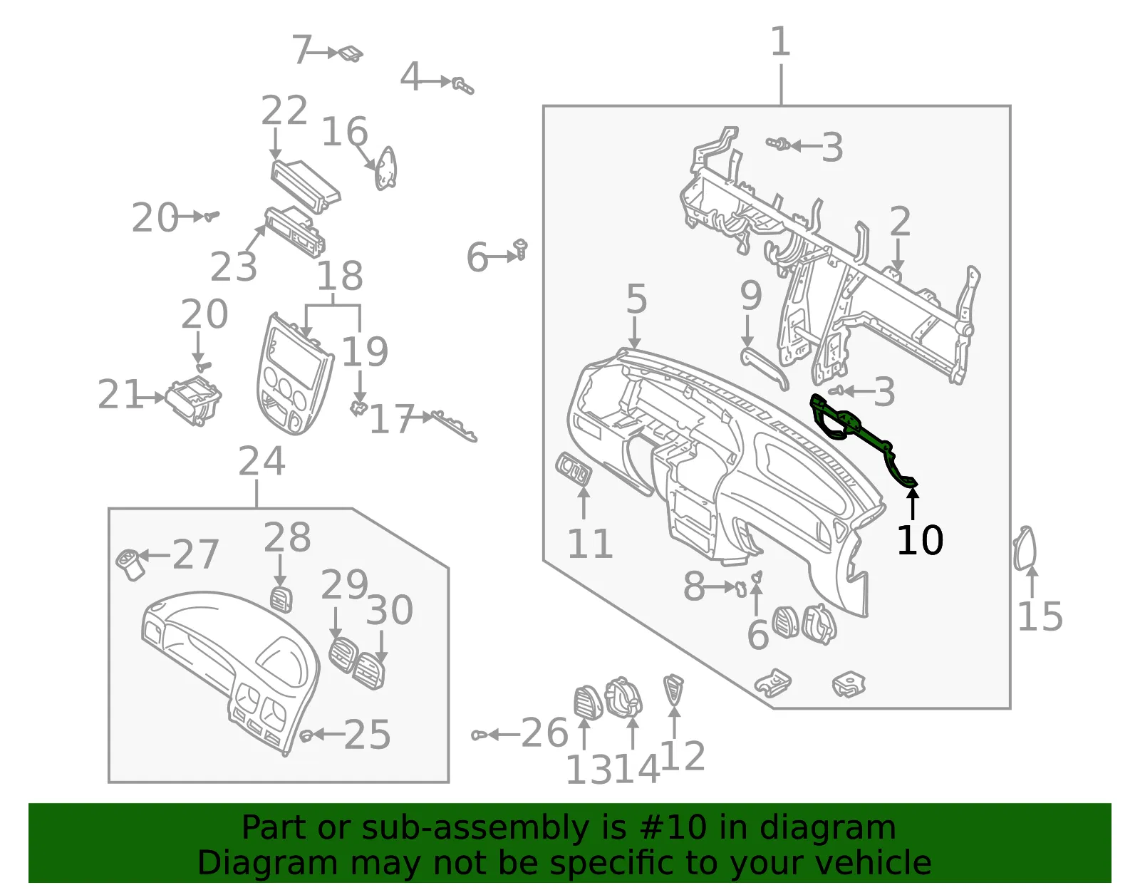 Crash Pad Striker - Kia (0K32A-6410X) - view 2