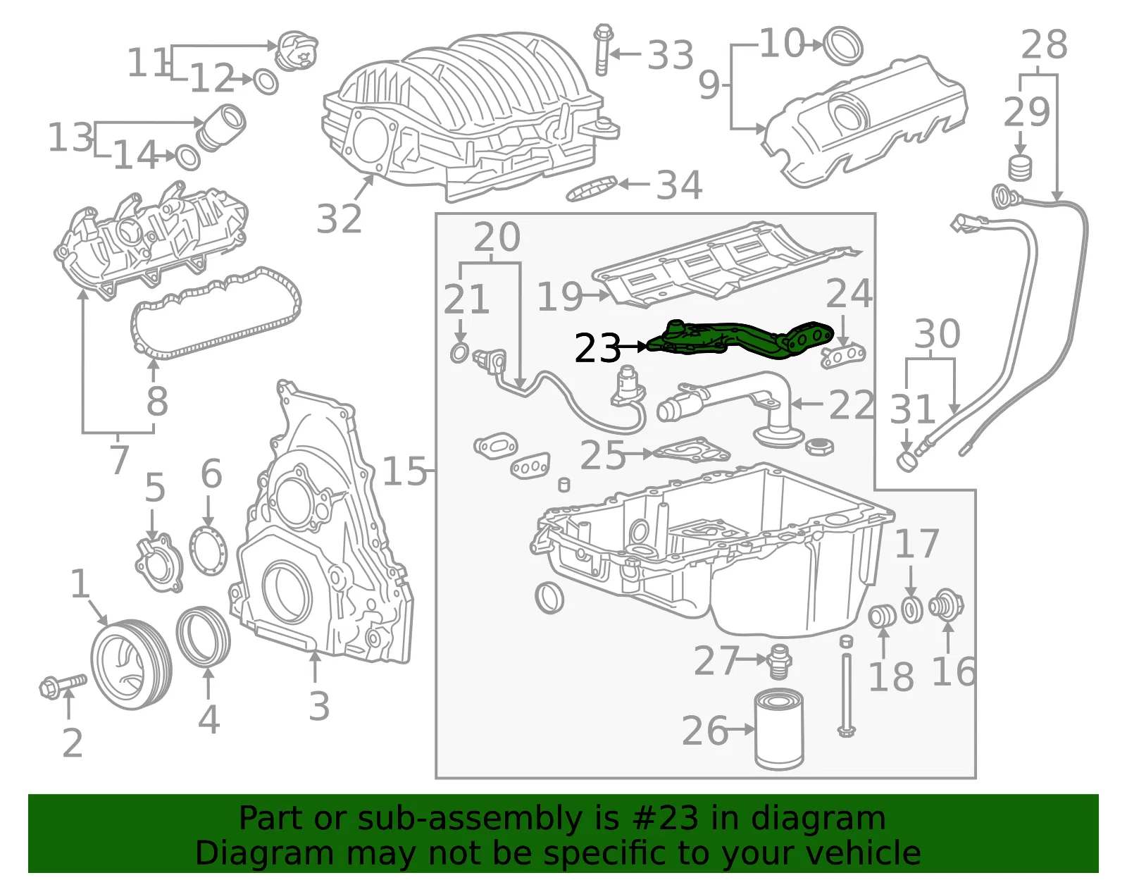 Center Engine Oil Filter Tube - GM (12633988) - view 4