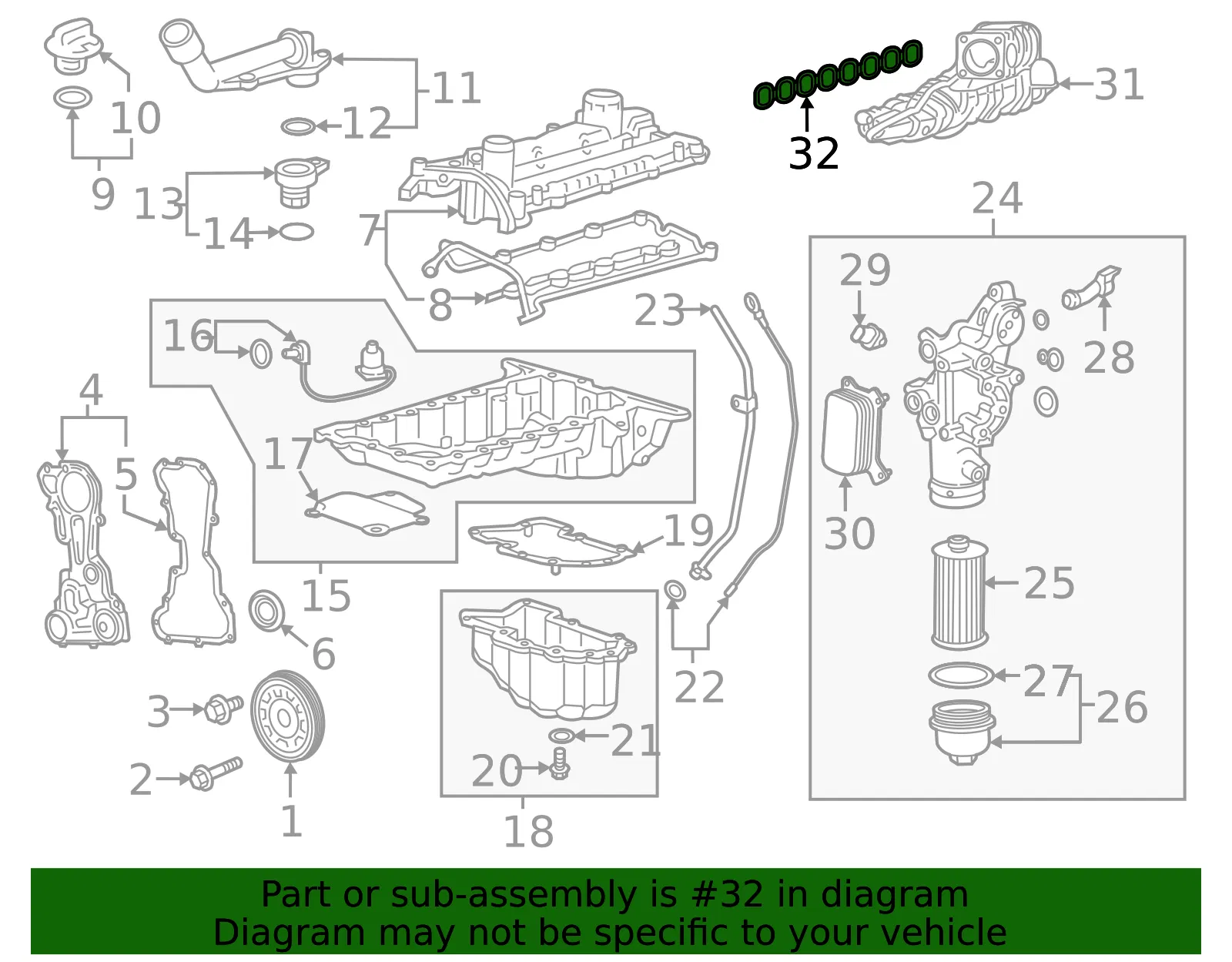 Intake Air Heater Gasket - GM (12637739) - view 5