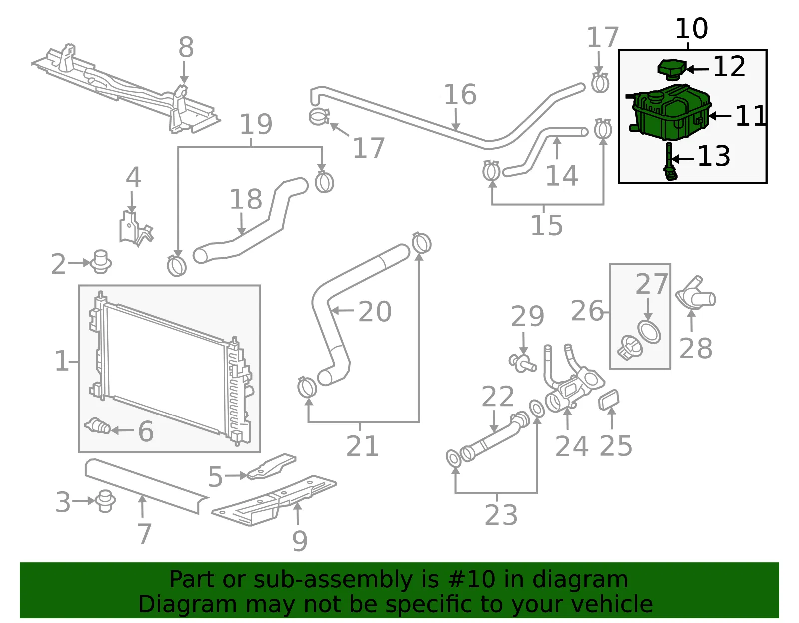 Radiator Surge Tank - GM (13220123) - view 6