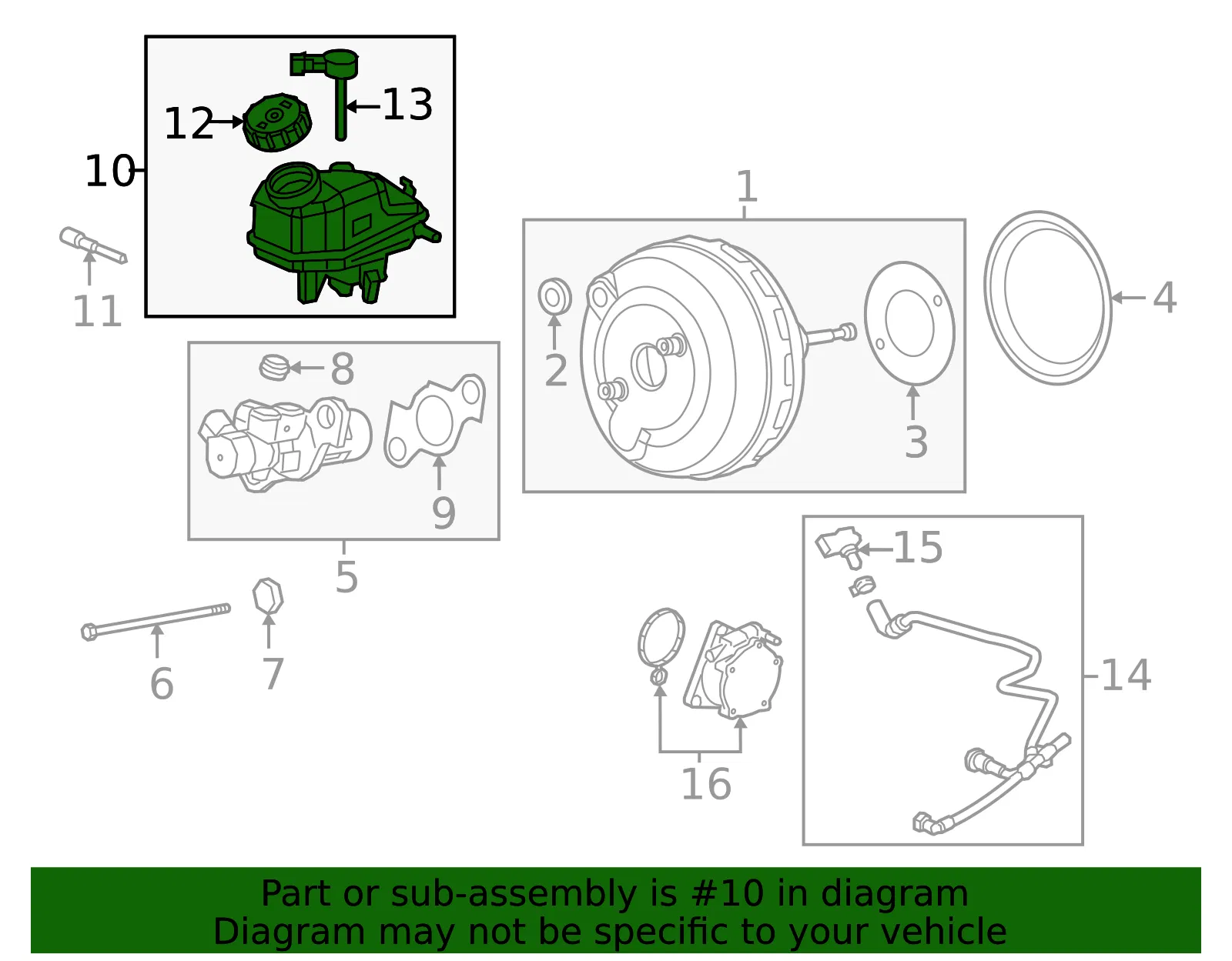 Brake Master Cylinder Reservoir Assembly - GM (13286450) - view 6