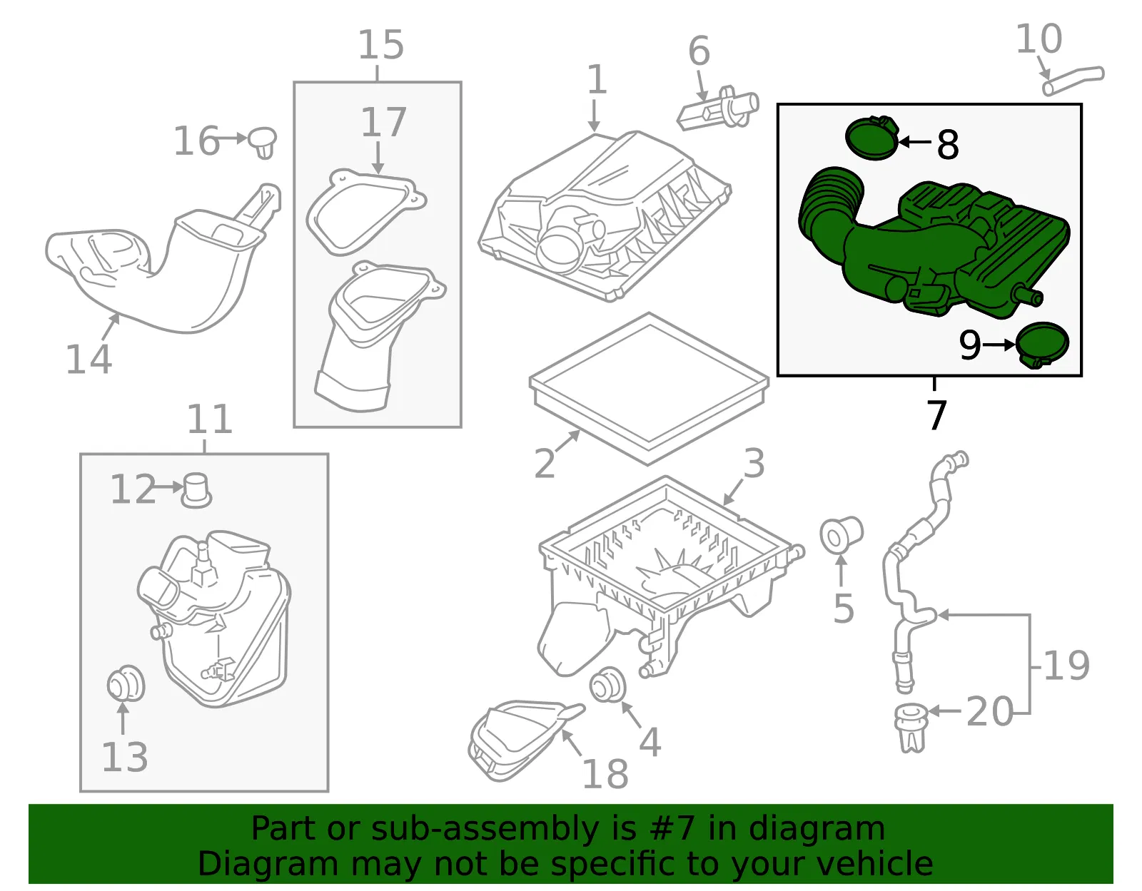 Air Cleaner Outlet Duct - GM (13372201) - view 4