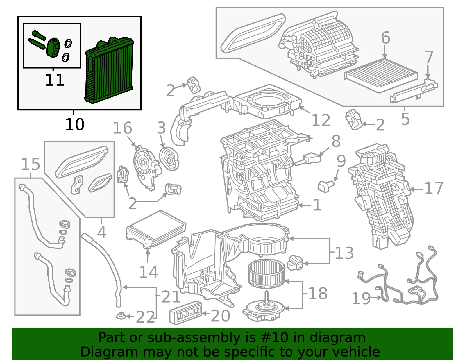 Air Conditioning Evaporator Core Kit - GM (13435995) - view 4