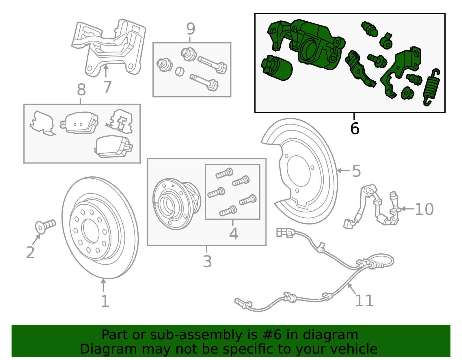 Caliper - Driver's Side (LH) - GM (13509994) - view 6