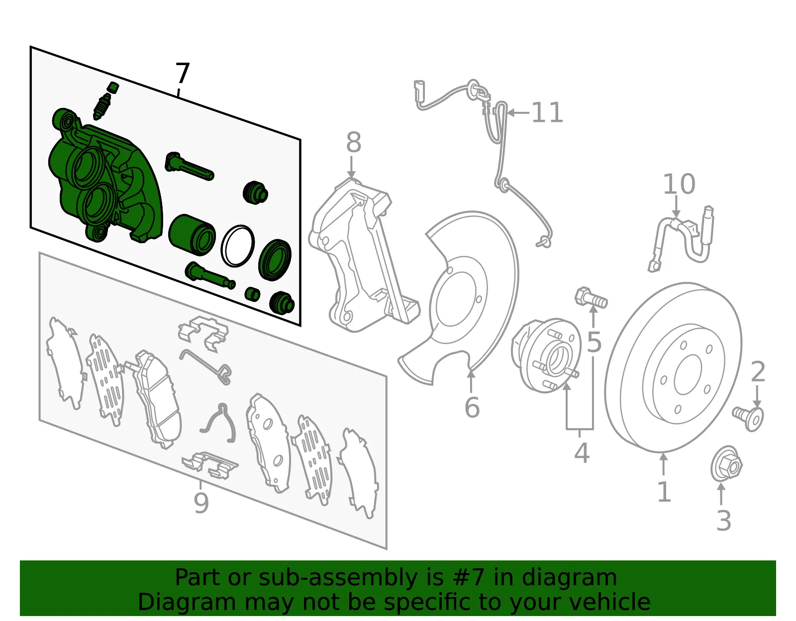 Caliper Assembly - GM (13542336) - view 5
