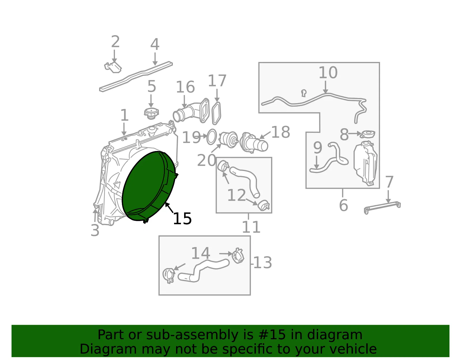 Engine Cooling Fan Shroud - GM (15117016) - view 3