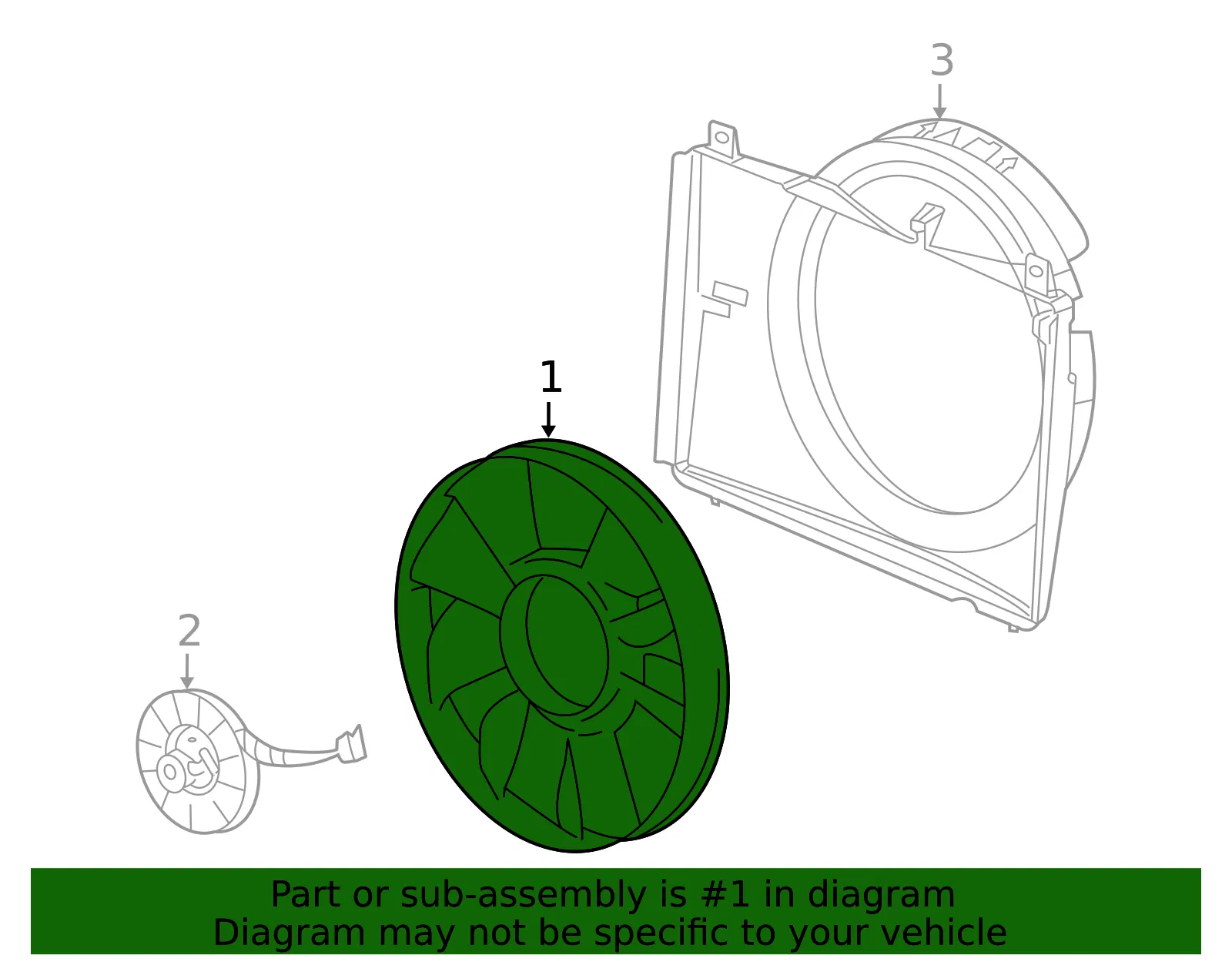 Engine Cooling Fan Blade - GM (15229250) - view 4