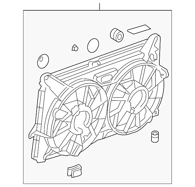 Engine Cooling Fan Shroud - GM (15780789) - view 2