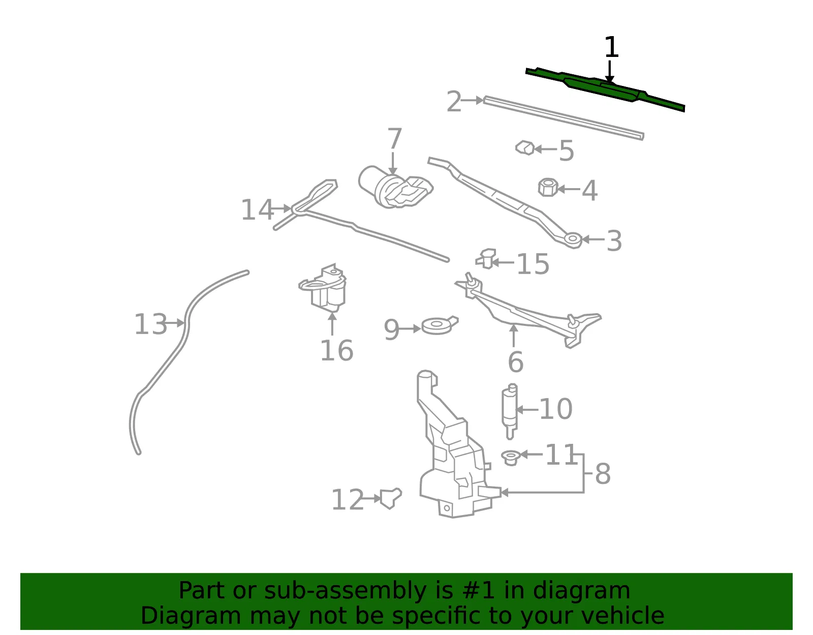 Wiper Blade - Driver's Side (LH) - GM (20791461) - view 3