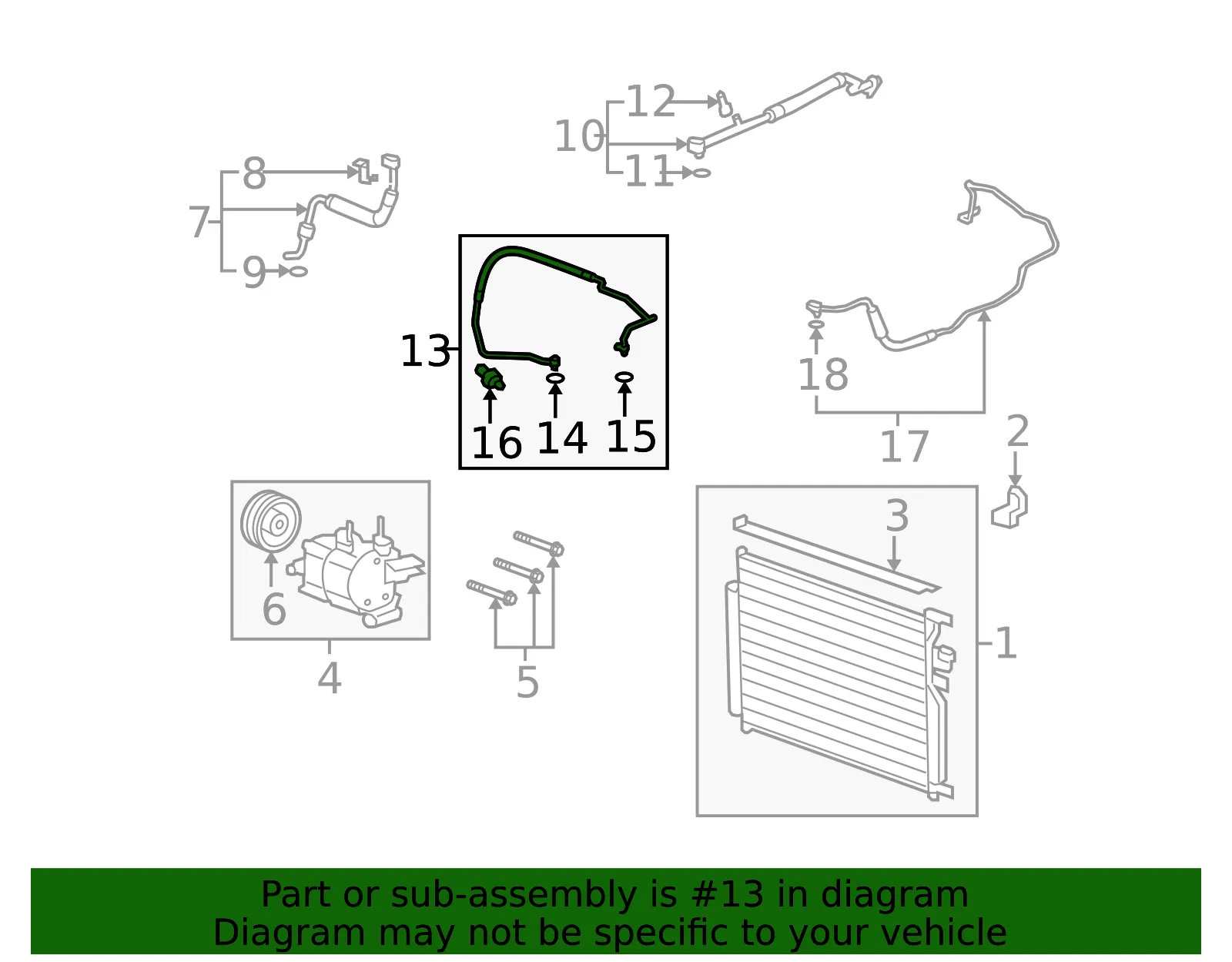 A/C Compressor and Condenser Hose - ACDelco (19130325) - view 2