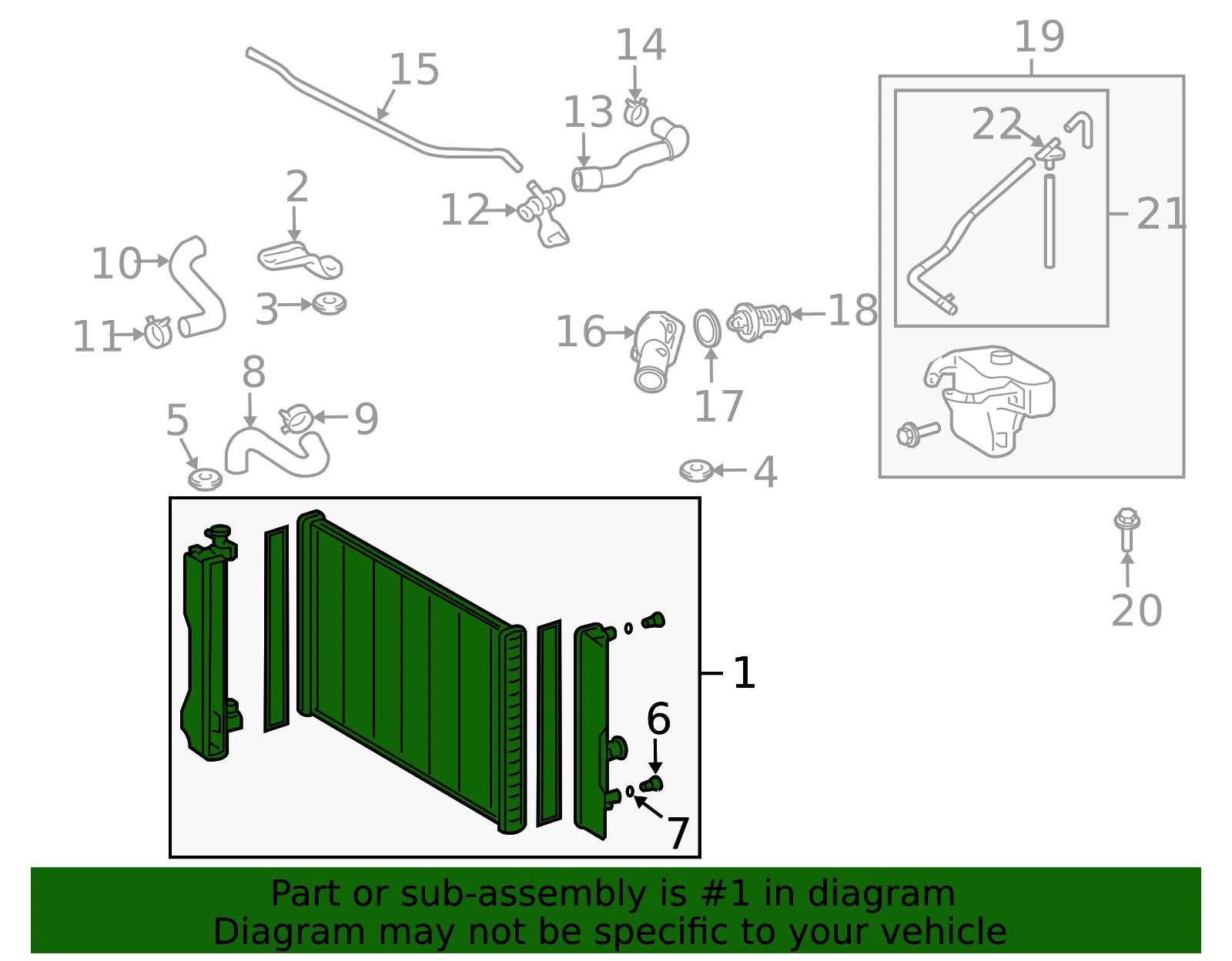 Radiator Assembly - GM (19205591) - view 2