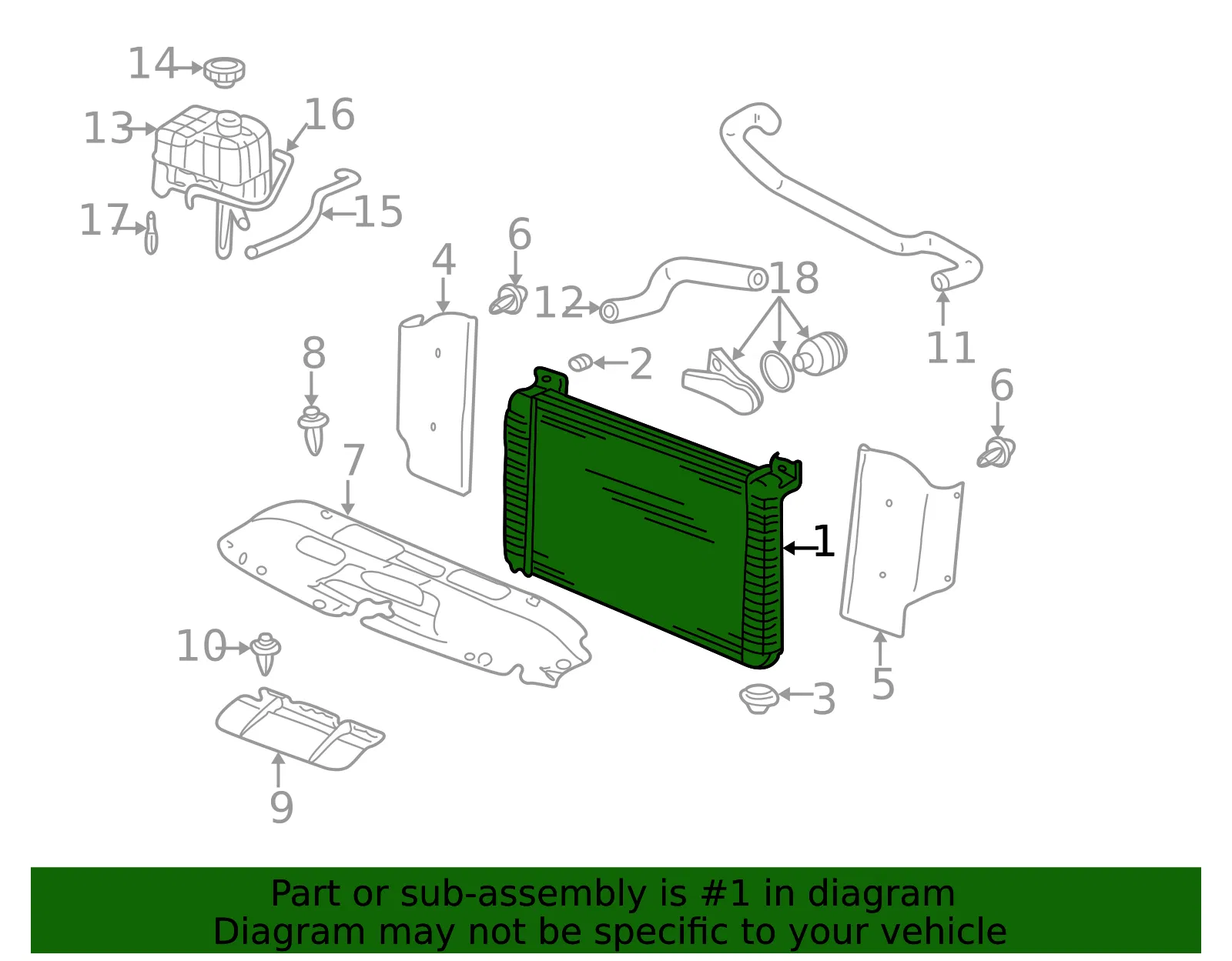 Radiator - GM (19256745) - view 17