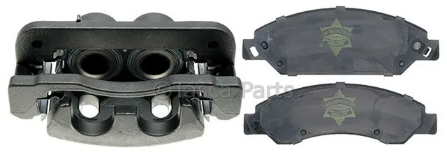 Front Passenger Side Disc Brake Caliper Assembly with Semi-Metallic Pads (Loaded Police), Remanufactured - GM (193227...
