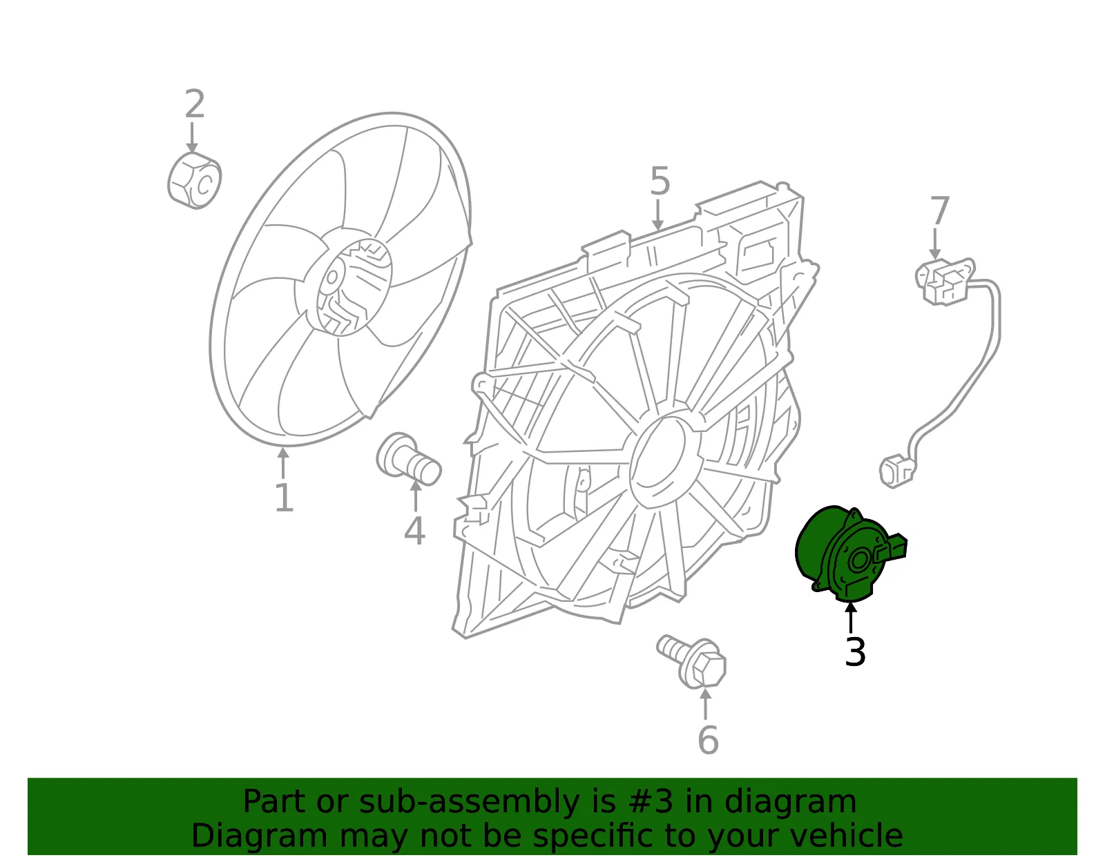 Engine Cooling Fan Motor - GM (19351719) - view 4