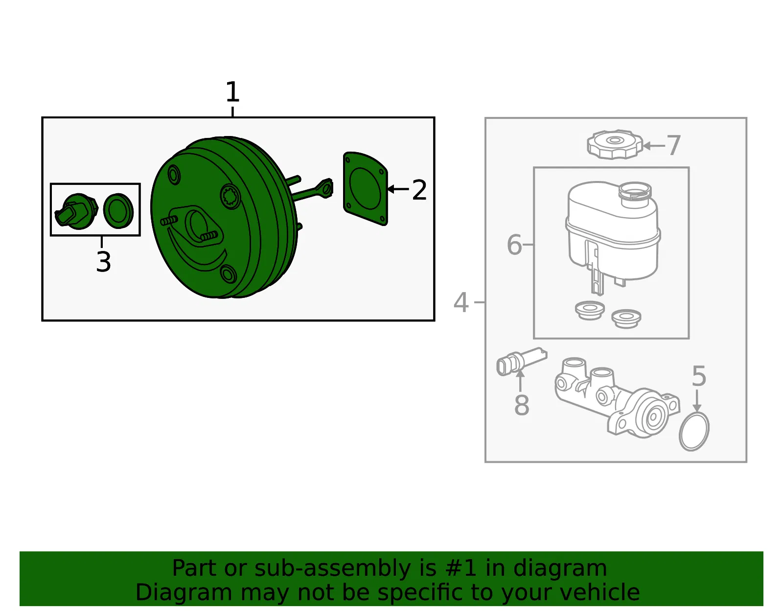Power Brake Booster Assembly - GM (19417222) - view 2