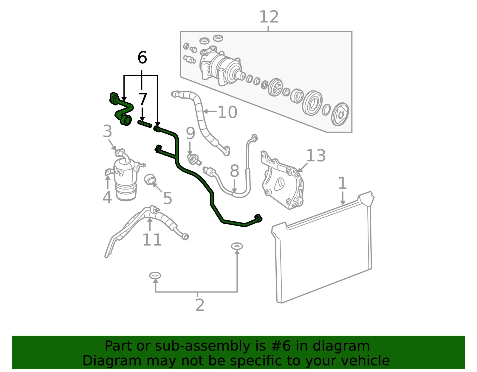 Air Conditioning Evaporator Tube - ACDelco (19418540)