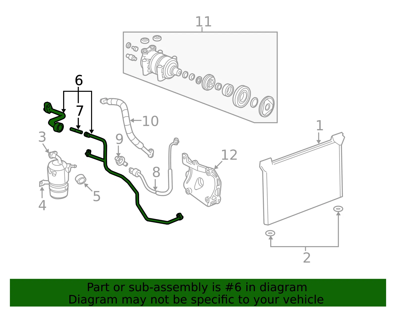 Air Conditioning Evaporator Tube - ACDelco (19418541)