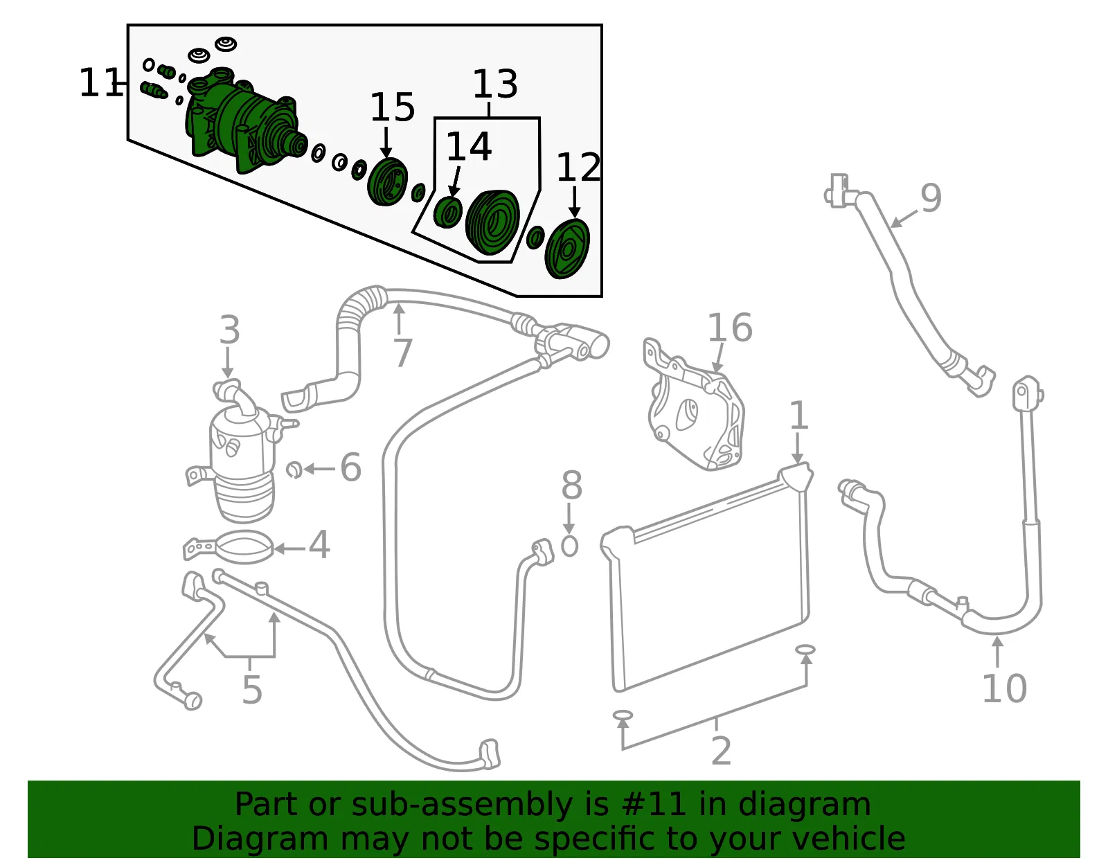 Air Conditioning Compressor - ACDelco (89019400) - view 9