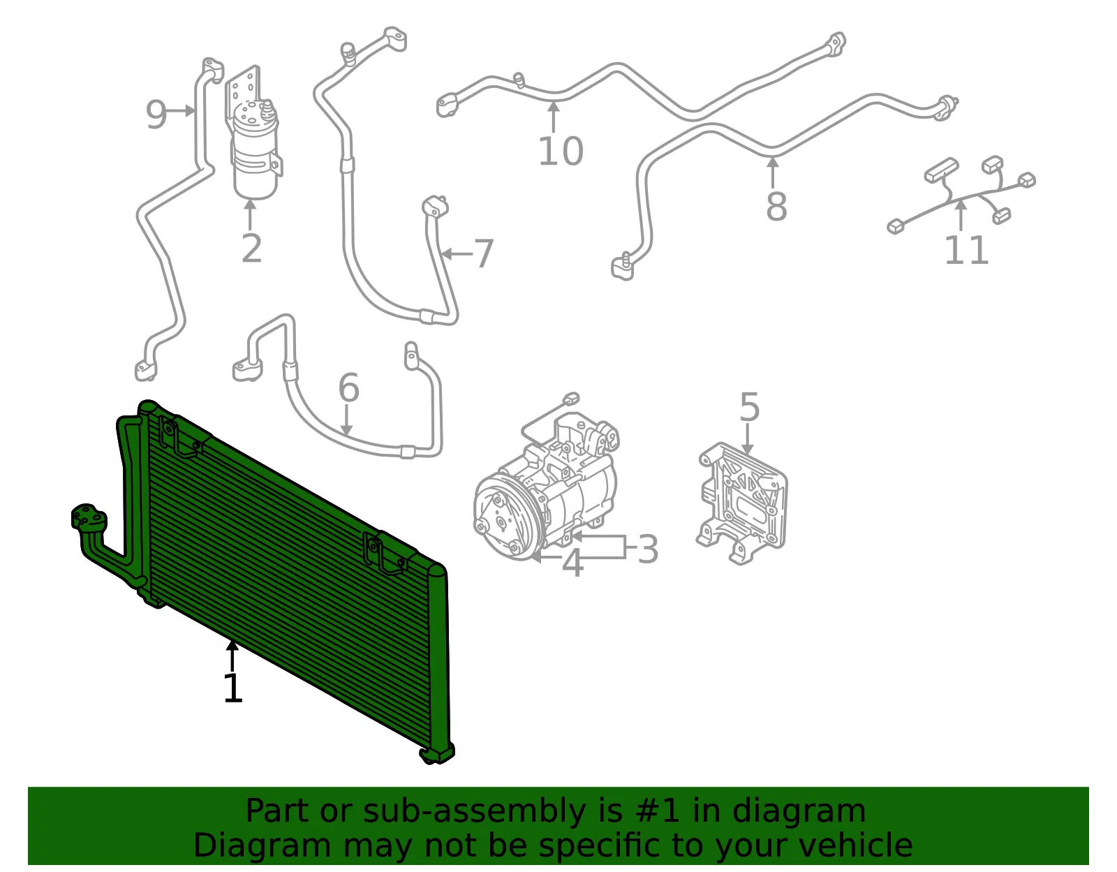 Condenser - Kia (1K2B1-61480C) - view 2