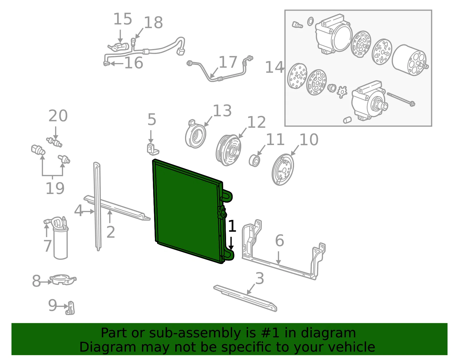 A/C Condenser - Mazda (1f0061480) - view 2