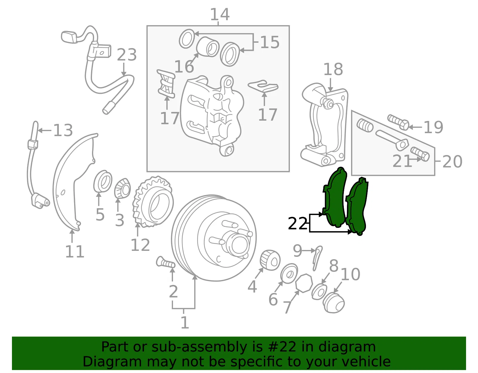 Disc Brake Pad Set Front - Mazda (1f6049280a) - view 2