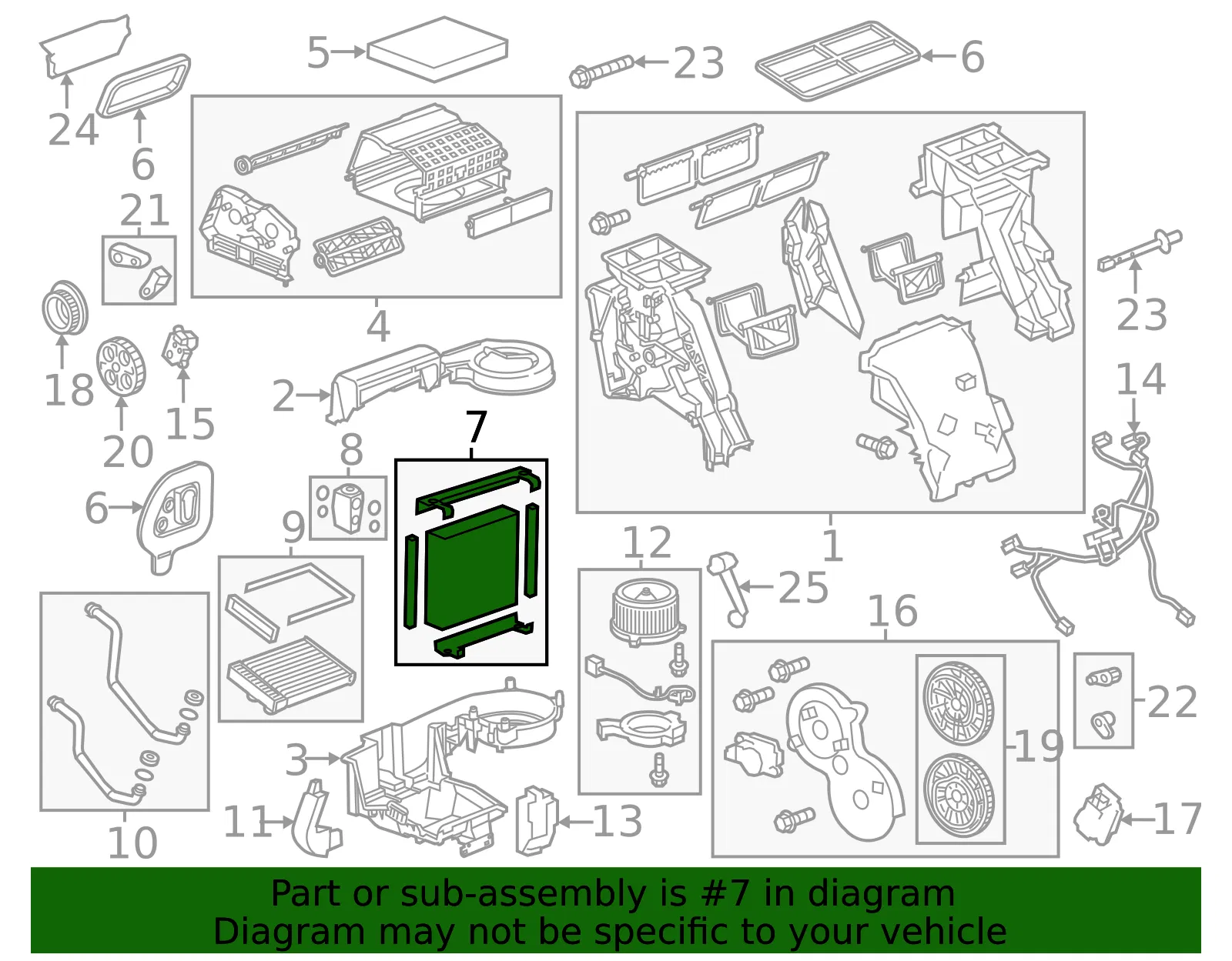 Air Conditioning Evaporator Core Kit - GM (20897793) - view 4