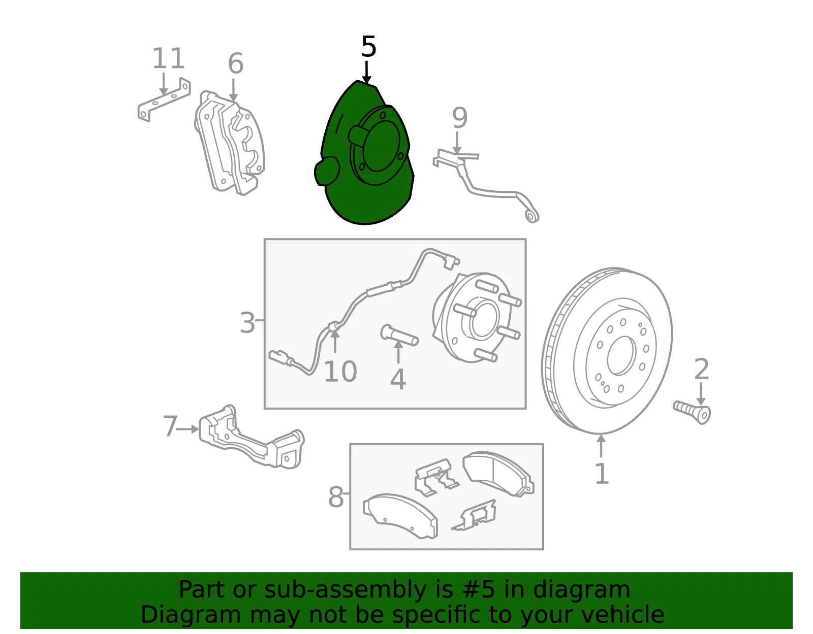Front Driver Side Brake Shield - GM (20971876) - view 5