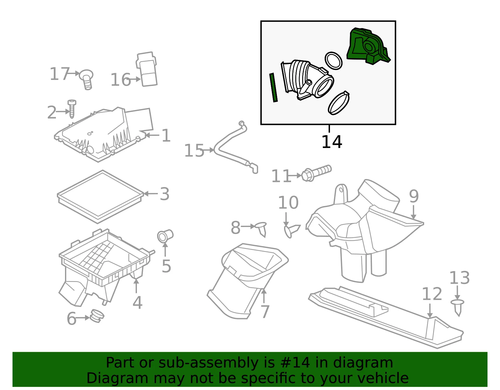 Air Cleaner Outlet Duct - GM (20999632) - view 4