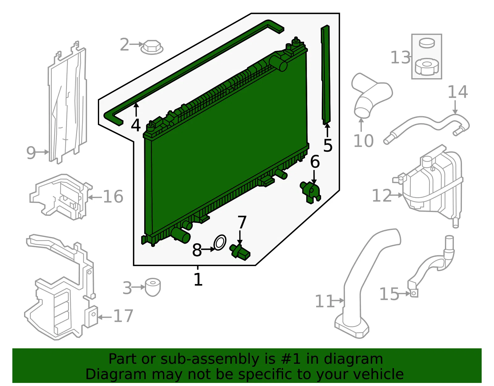 Radiator Assembly - Nissan (21410-6GP0B) - view 2