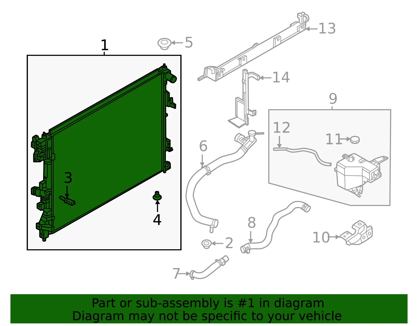 Radiator Assembly - Nissan (21410-7BA0E) - view 2