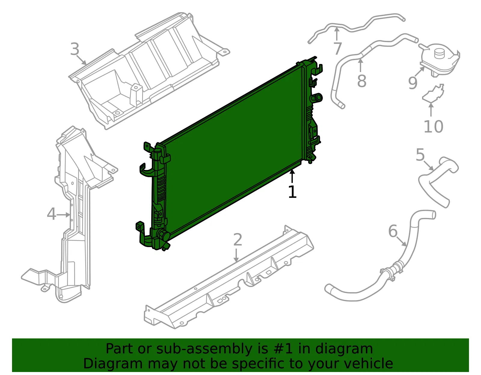 Radiator Assembly - Nissan (21410-7LF0A) - view 2