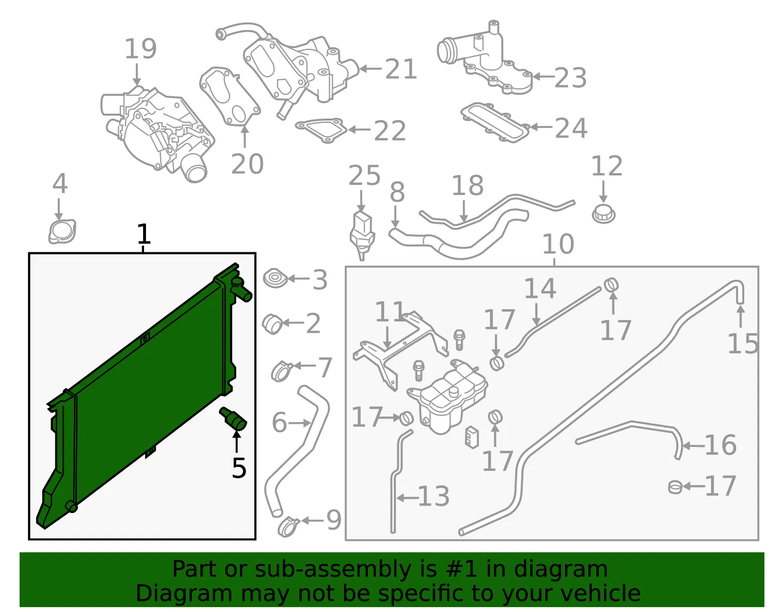 Radiator - Nissan (21410-9JJ0A) - view 4