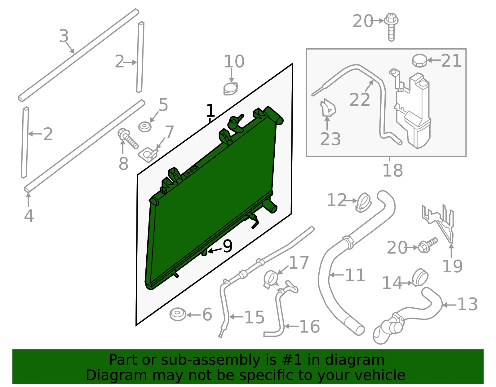 Radiator Assembly - Nissan (21460-3JA0E) - view 4
