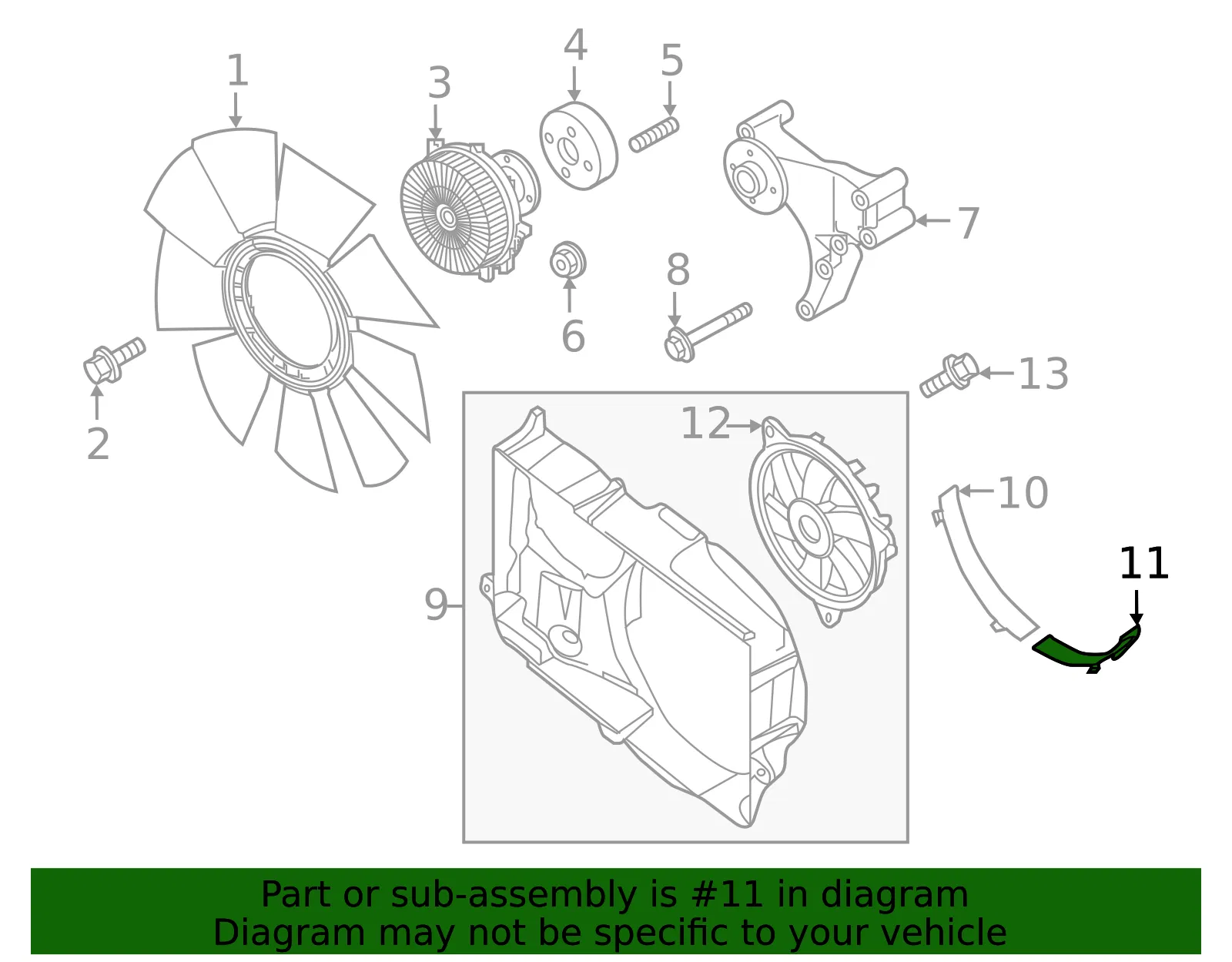 Engine Cooling Fan Shroud - Nissan (21477-9JL0A) - view 2