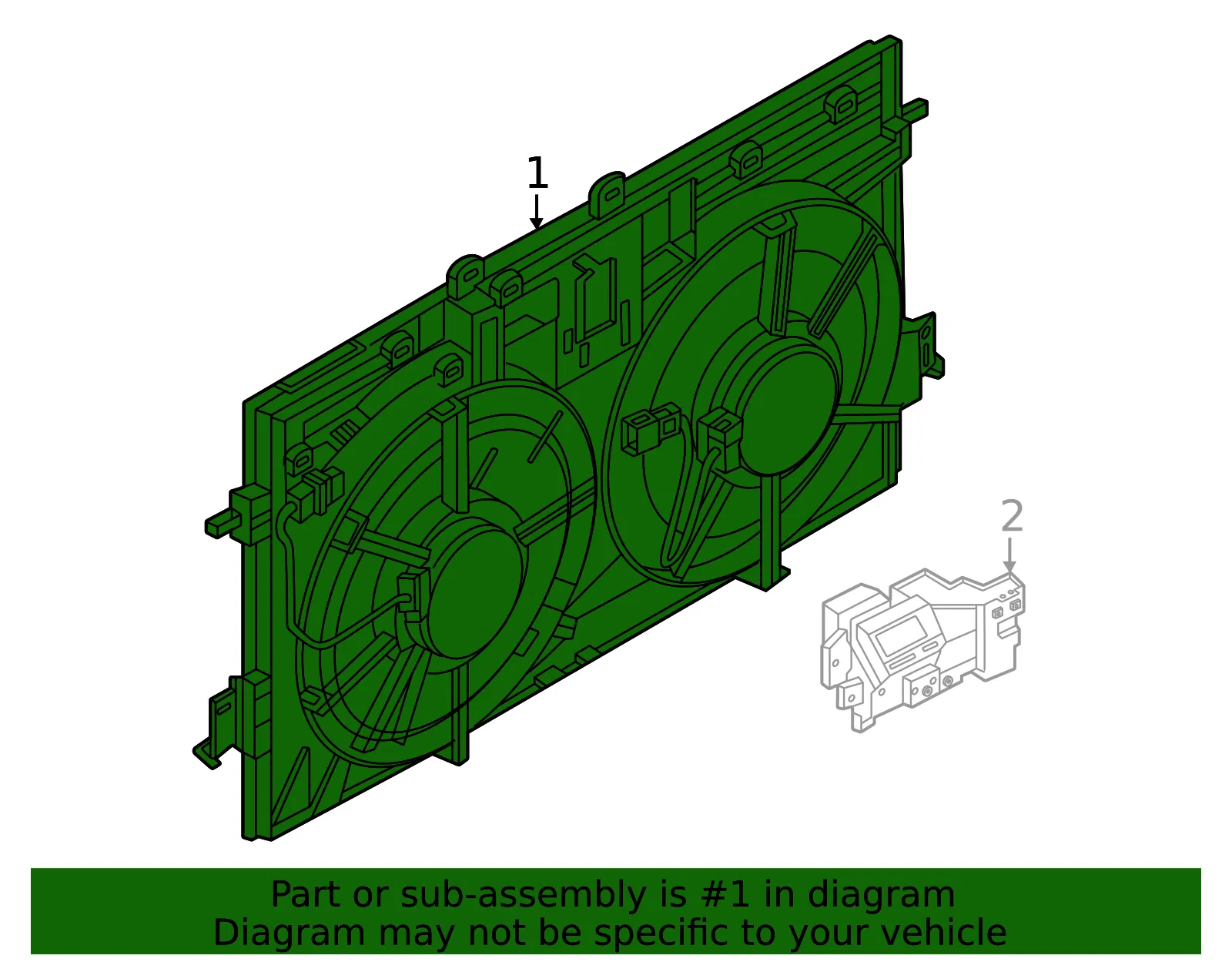 Engine Cooling Fan Assembly - Nissan (21481-7LF0A) - view 2