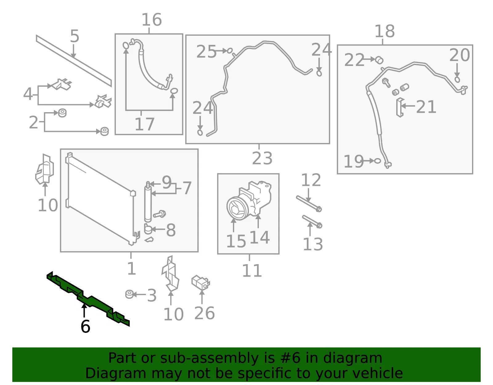 A/C Condenser Seal - Nissan (21497-JM01A) - view 3