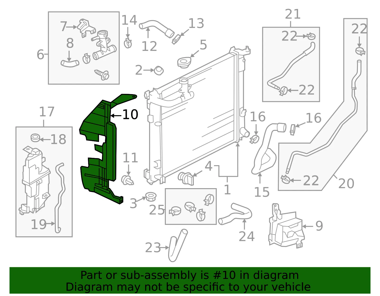 Radiator Support Baffle - Nissan (21499-9KM1A) - view 3