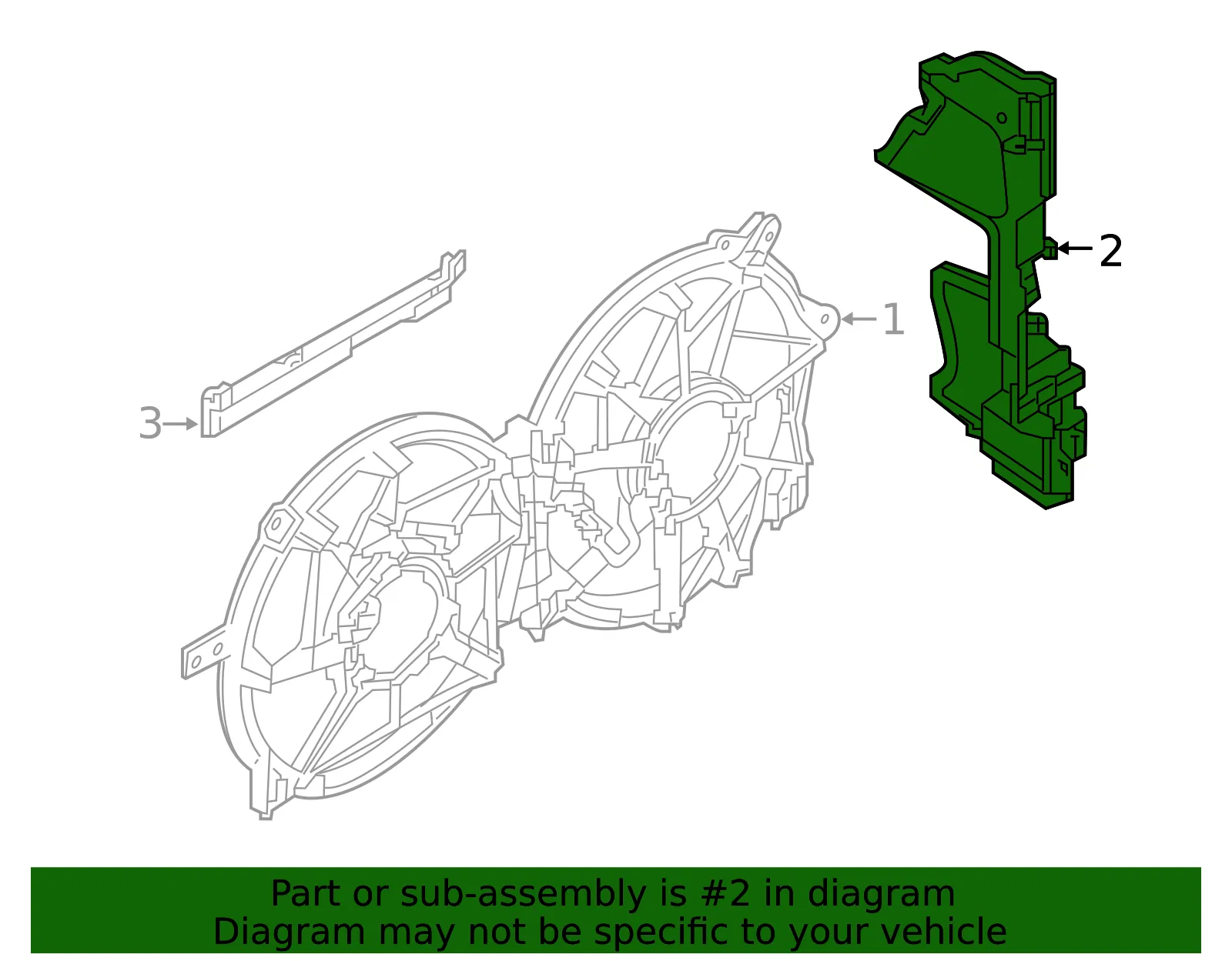 Radiator Support Baffle - Nissan (21559-9HG0A) - view 2