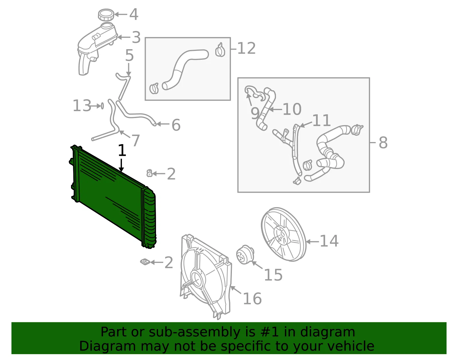 Radiator Asm - GM (22724215) - view 2