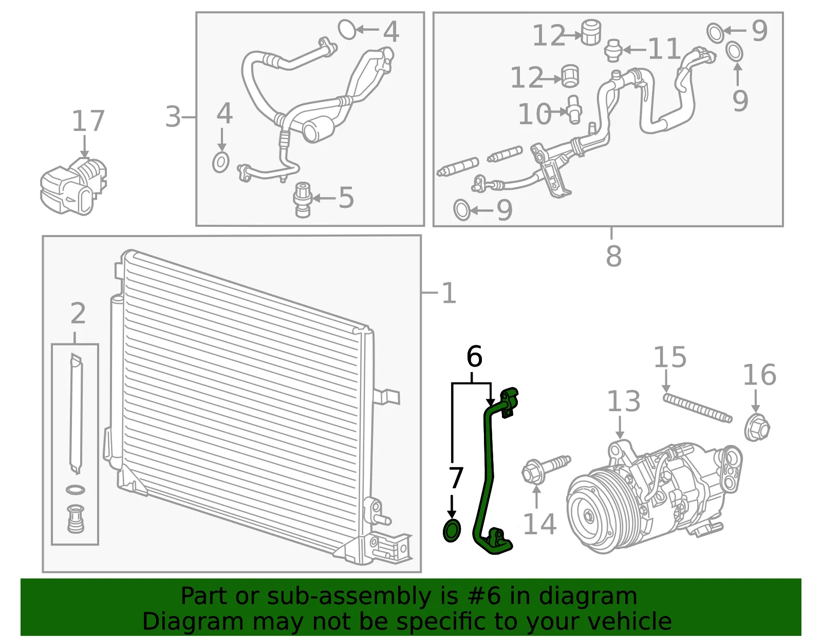 Air Conditioning Condenser Tube - GM (23375307) - view 4