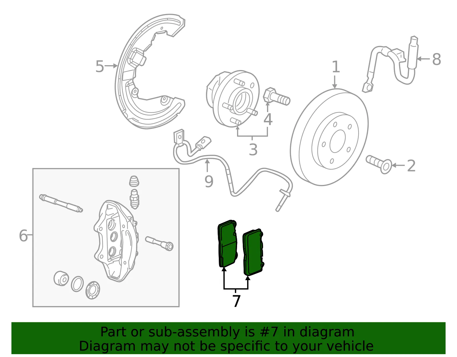 Disc Brake Pad Set - GM (85158659) - view 2