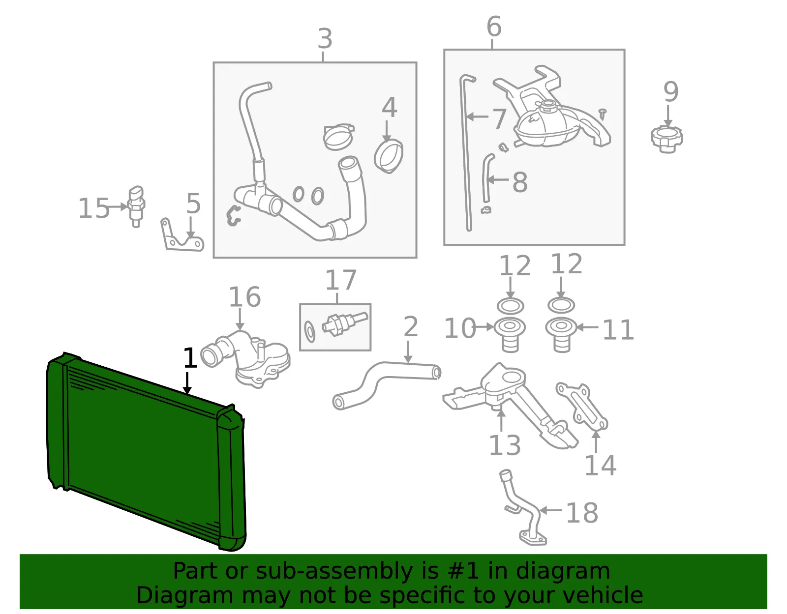 Radiator - GM (22805590) - view 19