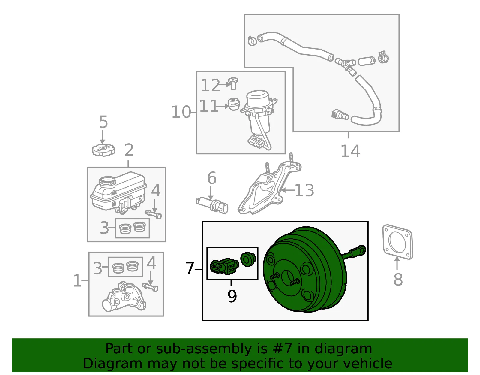 Power Brake Booster Assembly - GM (22807708) - view 4