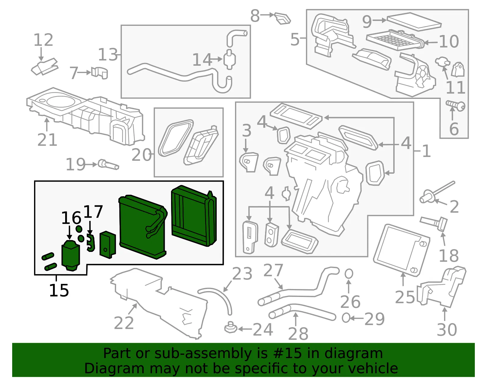 Air Conditioning Evaporator Core - GM (22816158) - view 5